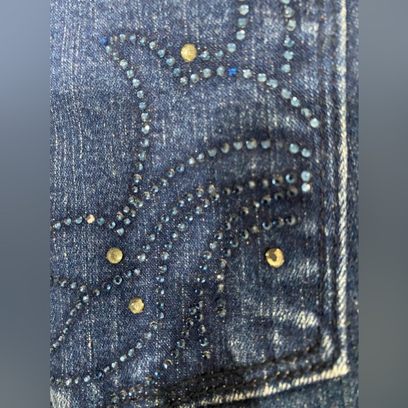 NYDJ Lift- Tuck Technology Dark Blue Wash Pant with Crystal Application 6 P - Picture 6 of 16